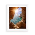 Plakat w ramie 40x50 - Potęga Natury - morze, klify - rama biała