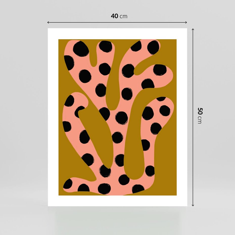 Plakat bez ramy 40x50 - Rozkwitająca Wolność Boho - abstrakcyjne boho kształty, dziwne