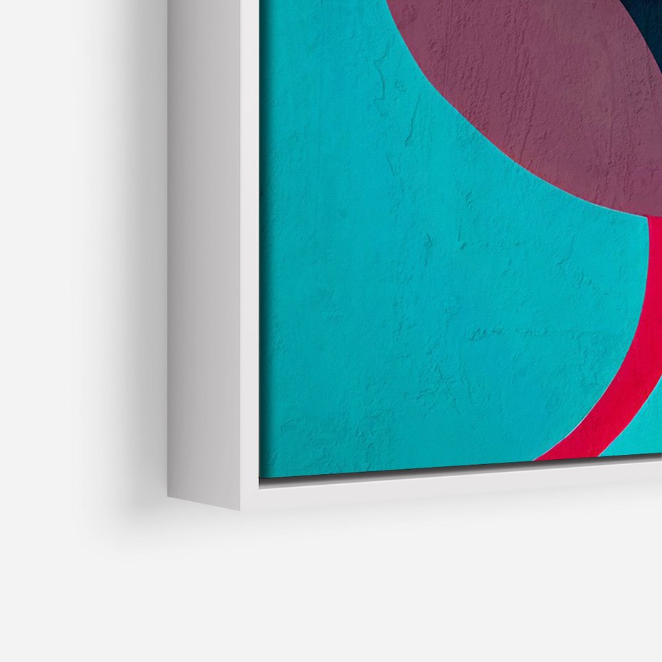 Obraz w ramie 70x100 - Kolorowe Odsłony Inspiracji - abstrakcyjny obraz, olejny - rama biała