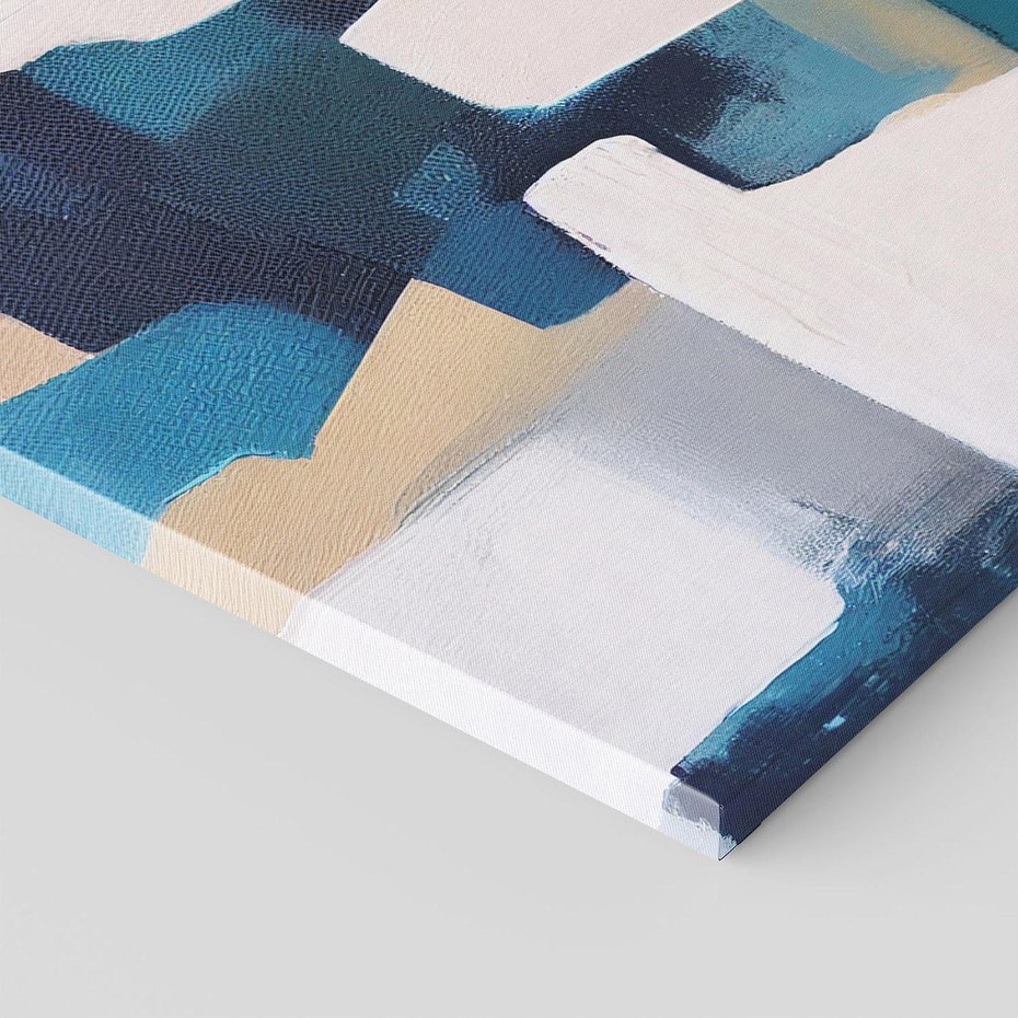 Obraz na płótnie 70x50 - Turkusowe Maźnięcia - obraz, abstrakcja