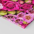 Obraz na płótnie 80x120 - Kwiatowa symfonia róż - róże, kwiaty