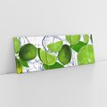 Obraz na płótnie 150x50 - Świeże limonki - limonki, woda