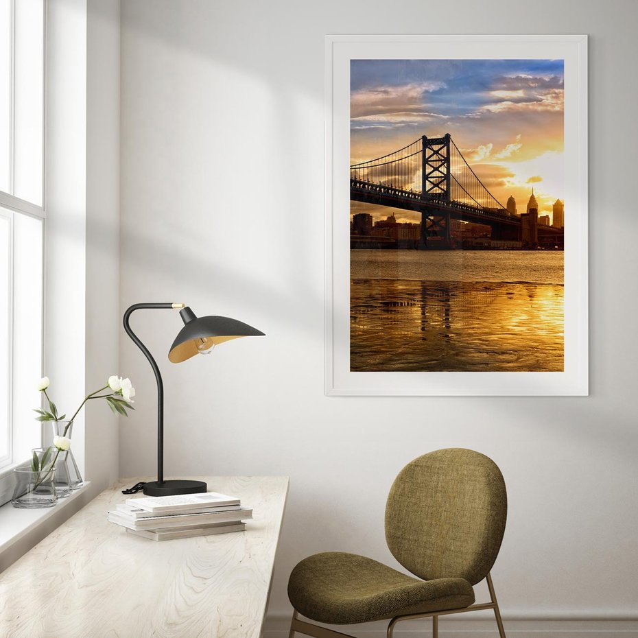 Plakat bez ramy 21x30 - Most w mieście - most, miasto