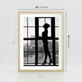 Plakat w ramie 30x40 - Piękno Kobiecej Formy - retro zdjęcie, czarno białe - rama drewno