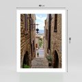 Plakat bez ramy 40x50 - Perspektywa malowniczej uliczki - uliczka, perspektywa
