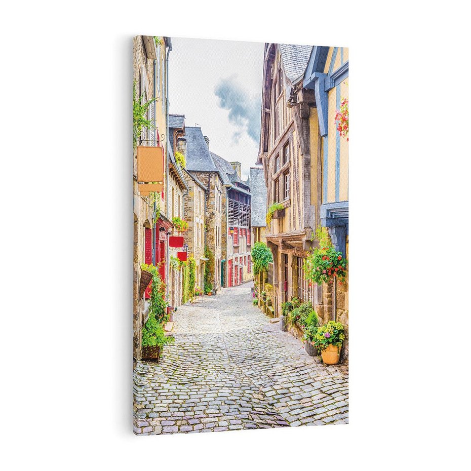 Obraz na płótnie 70x100 - Uliczka w mieście: włoska atmosfera - uliczka, miasto