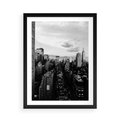 Plakat w ramie 50x70 - Wibracje Miejskiego Życia - miasto, wieżowce - rama czarna