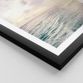 Plakat w ramie 30x40 - Pastelowa Plaża - plaża, pastelowe kolory - rama czarna