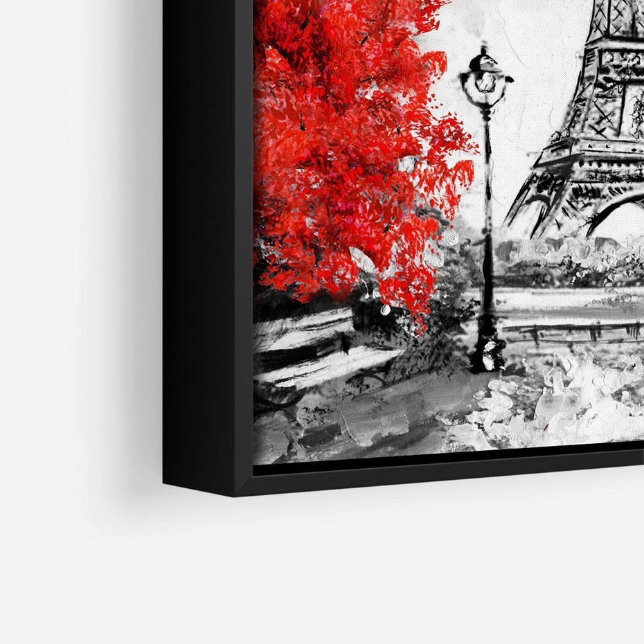 Obraz w ramie 50x50 - Paryż Wieża - Paryż, Wieża - rama czarna