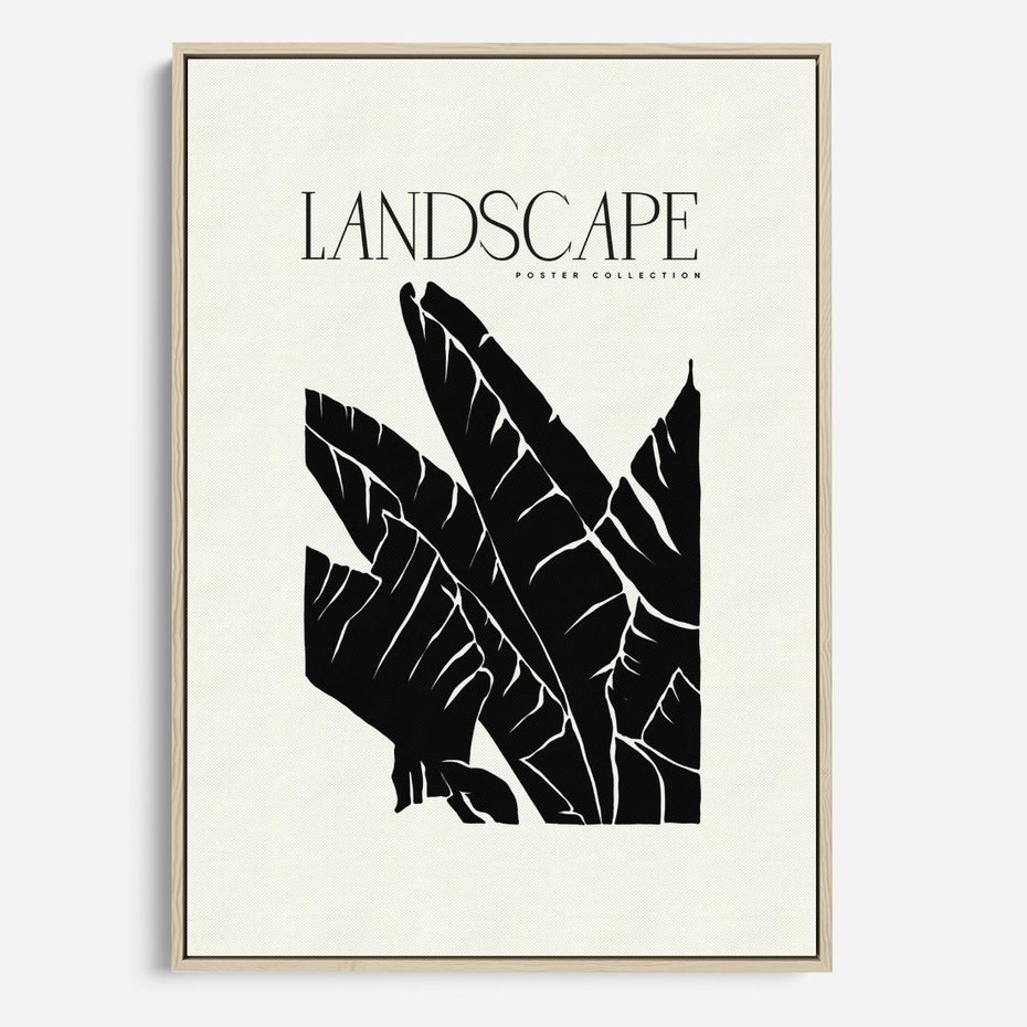 Obraz w ramie 70x100 - Rytmy roślinnego życia - nowoczesna sztuka, minimalistyczny styl - rama drewno