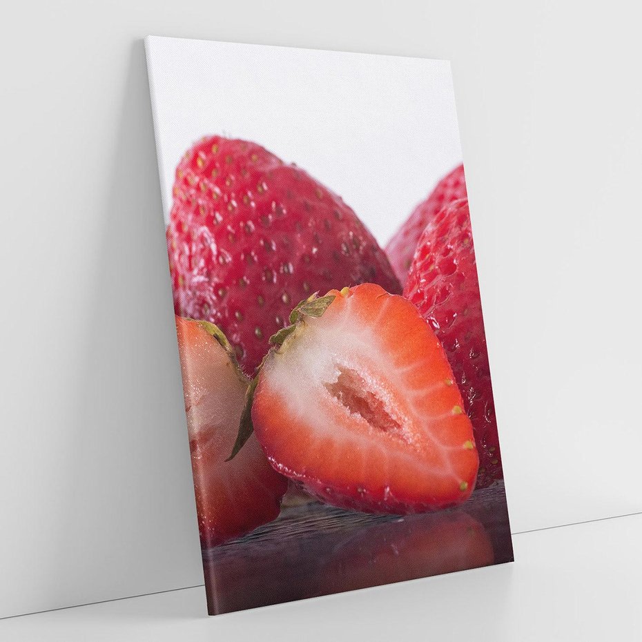 Obraz na płótnie 50x70 - Truskawki Słodki Raj - truskawki, owoce