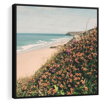 Obraz w ramie 50x50 - Perspektywa Klifu - fotografia, ocean - rama czarna