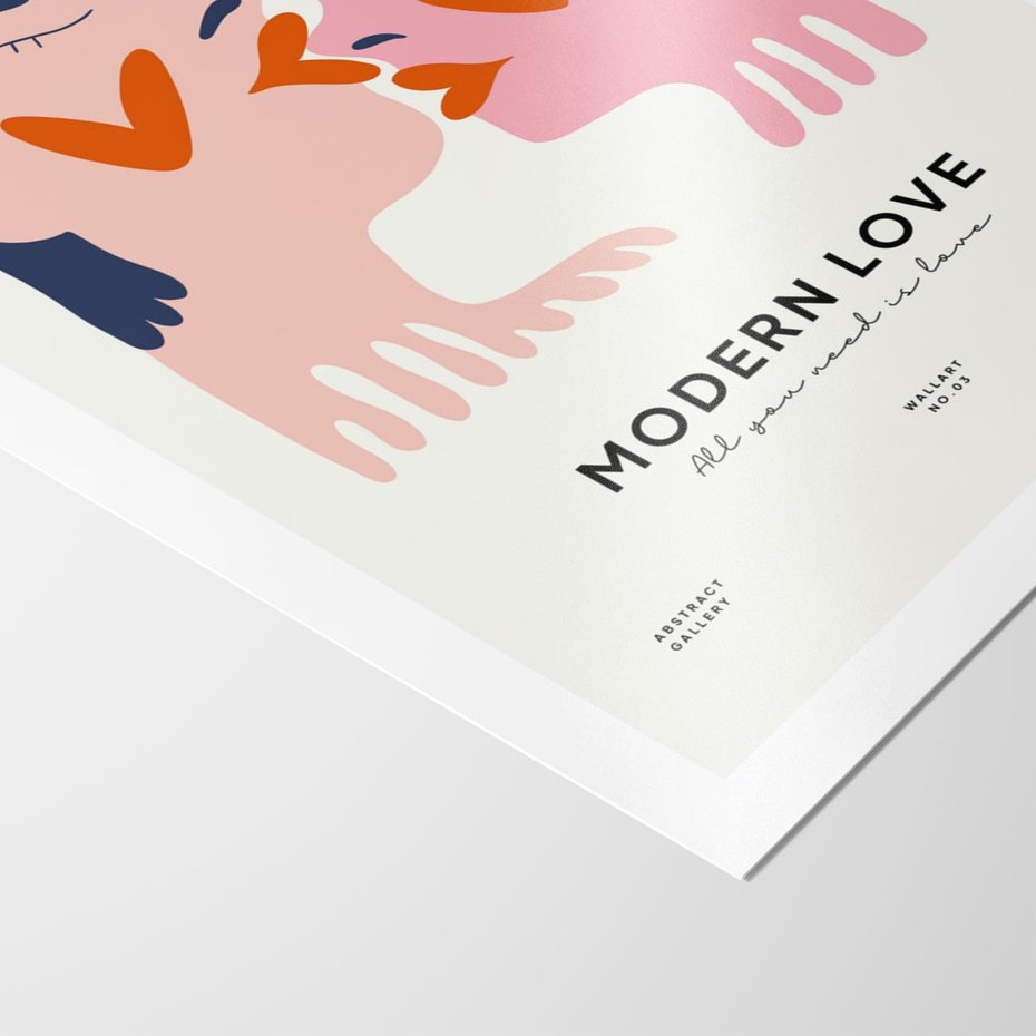 Plakat bez ramy 50x70 - Miłość w Kompozycji - miłość, para zakochanych