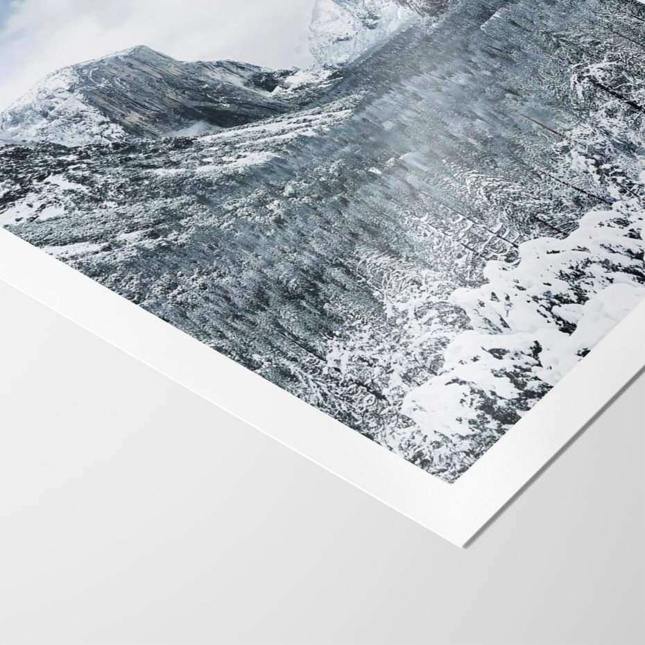 Plakat bez ramy 21x30 - Góry Śnieżnej Krainy - góry, szczyty