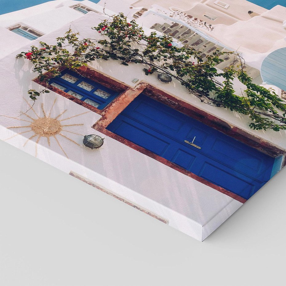 Obraz na płótnie 70x70 - Urok Greckiej Wyspy - Santorini, Grecja