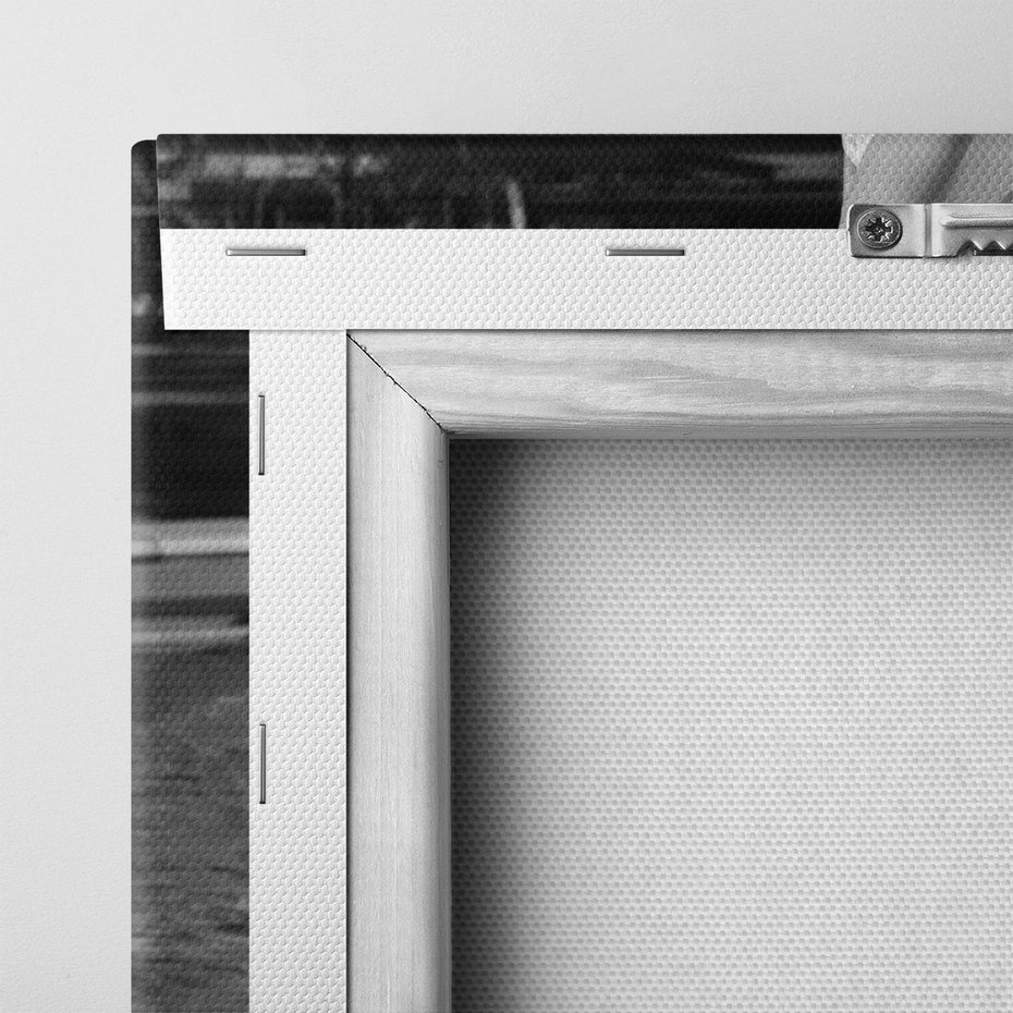 Obraz na płótnie 60x60 - Retro Basen - retro zdjęcie, czarno białe