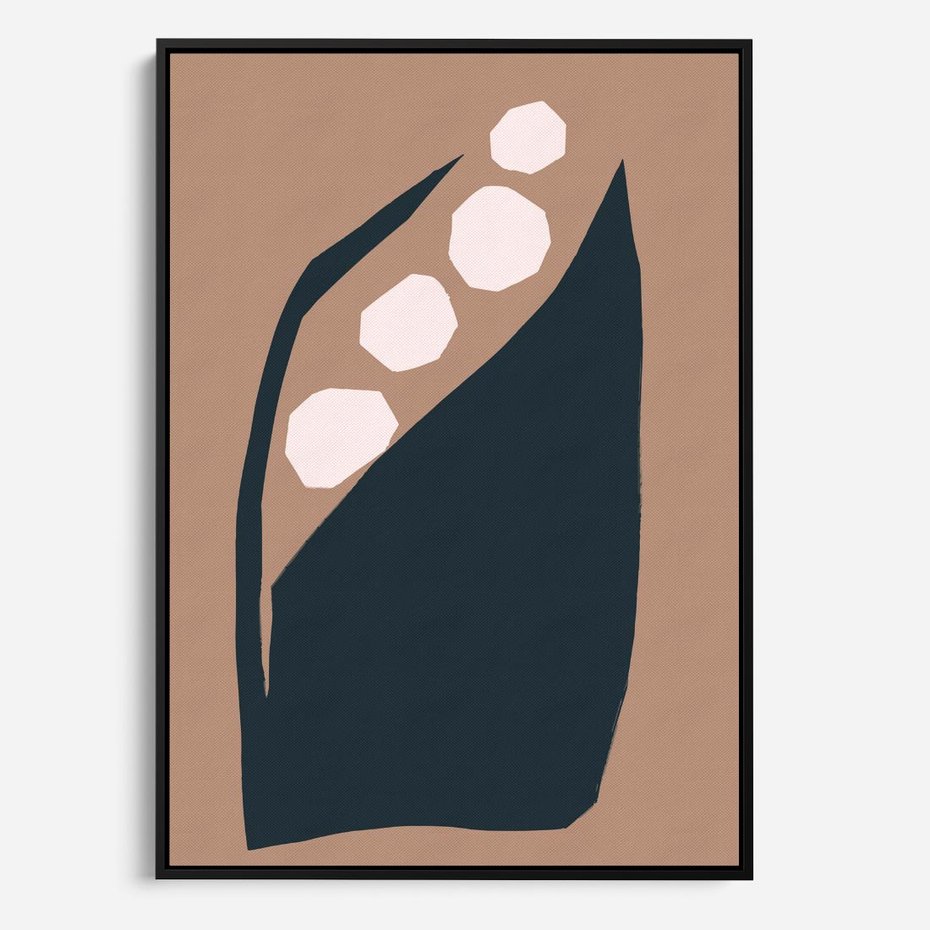 Obraz w ramie 70x100 - Wnętrza Boho Serca - abstrakcyjny obraz, plakat - rama czarna