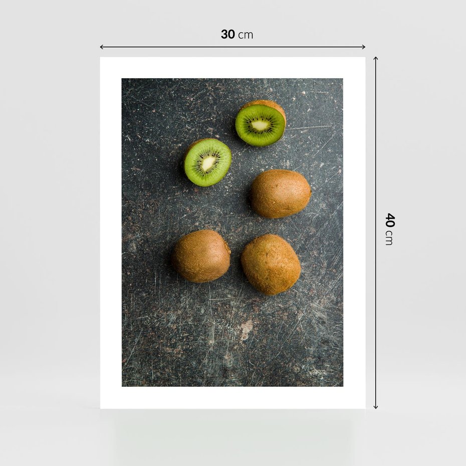 Plakat bez ramy 30x40 - : Zdrowe kąski - kiwi, owoce