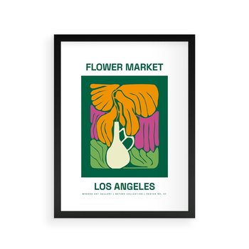 Plakat w ramie 30x40 - Przenikające Kontury - minimalizm, plakat - rama czarna