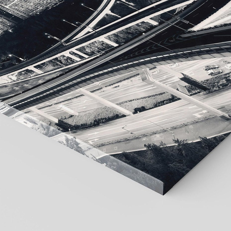 Obraz na płótnie 50x70 - Miejska Symfonia - miasto, nocą