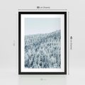 Plakat w ramie 30x40 - Cicha Zima - las, zima - rama czarna