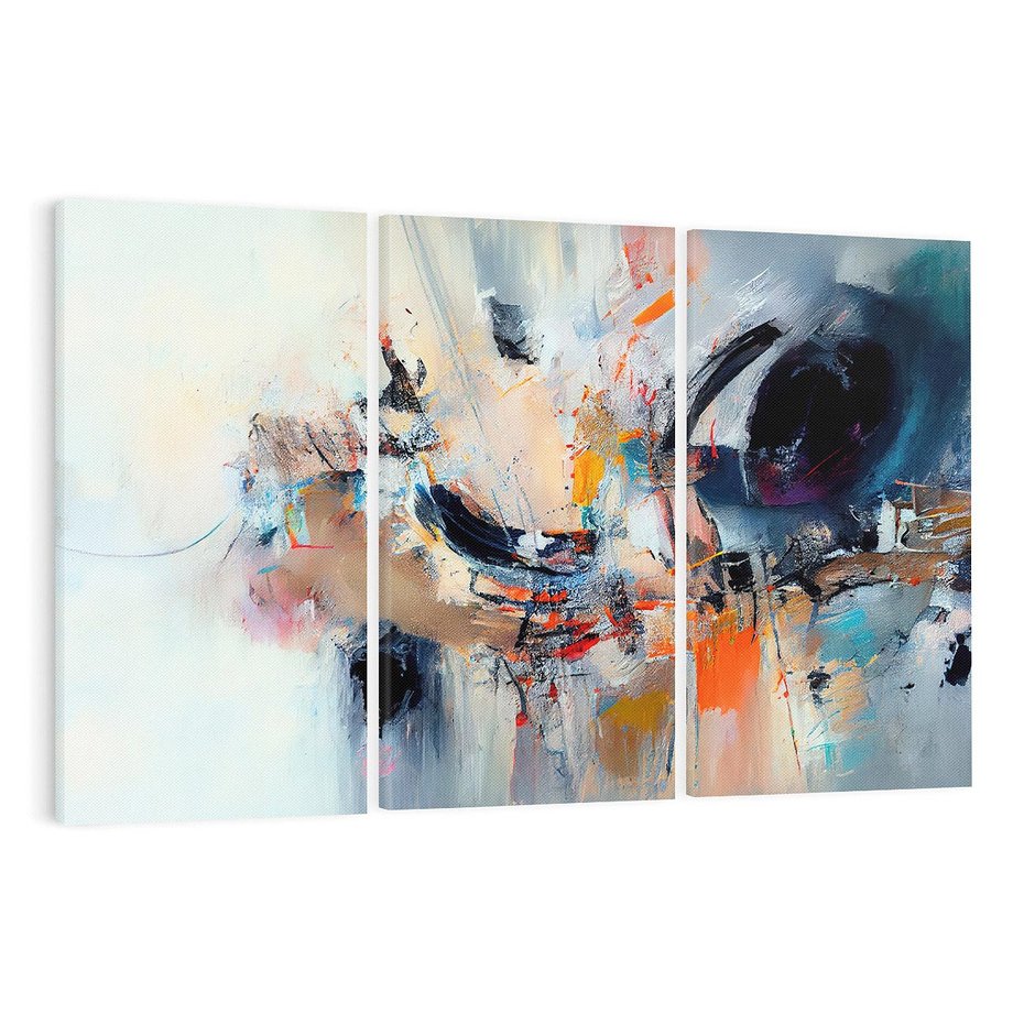 Obraz na płótnie 120x80 - Kontrapunkty zatajonych uczuć - dynamiczna abstrakcja, bałagan na płótnie