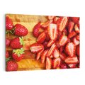 Obraz na płótnie 100x70 - Truskawki - Smak Lata w Owocowym Ogrodzie - truskawki, owoce