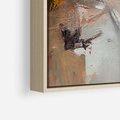 Obraz w ramie 50x70 - Taniec księżycowego pyłu - abstrakcja, tekstury farb - rama drewno