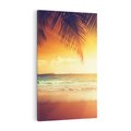 Obraz na płótnie 70x100 - Magia zachodu słońca na Karaibach - Karaiby, zachód