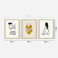 Zestaw obrazy w ramie 40x50 galeria - Kobiece, plakaty, bielizna, garderoba - rama drewno