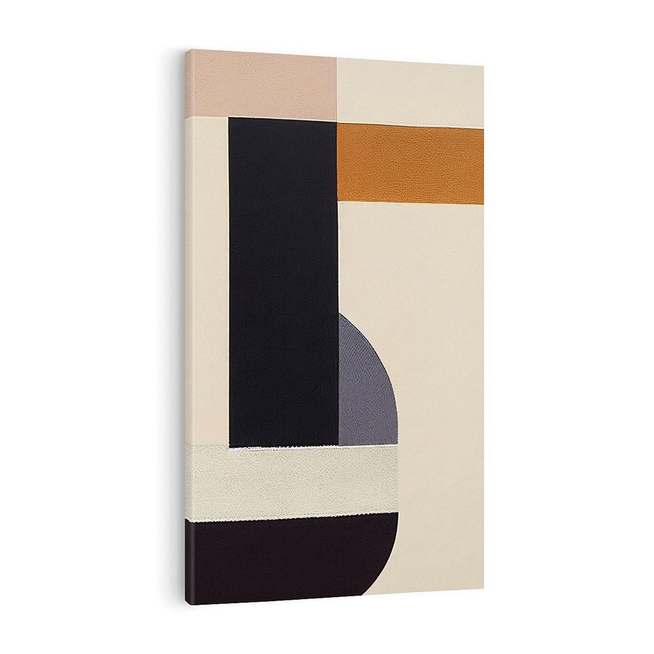 Obraz na płótnie 80x120 - Nowoczesne Brązy - geometryszne pasy, nowoczesny styl