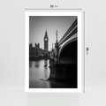 Plakat bez ramy 21x30 - Majestatyczny Big Ben w Londynie - Londyn, most