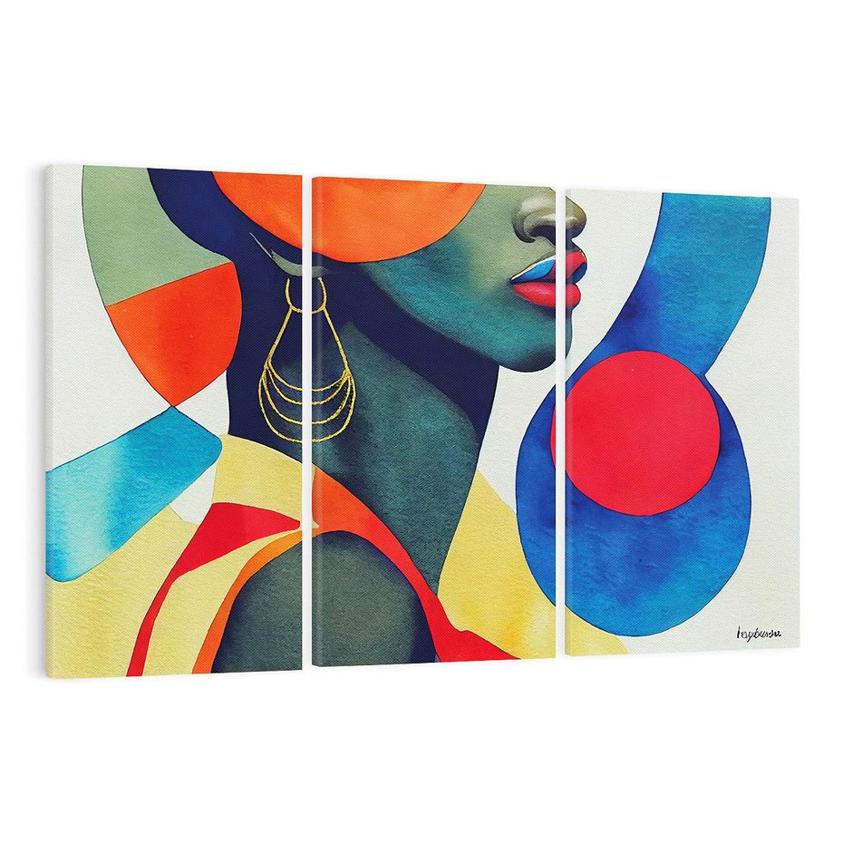 Obraz na płótnie 120x80 - Kolory Kobiety - mural, abstrakcja