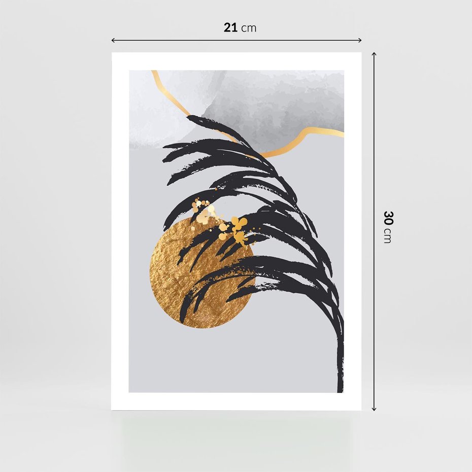 Plakat bez ramy 21x30 - Palma w Szkicu - nowoczesna grafika, palma