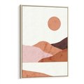 Obraz w ramie 80x120 - Górskie Wzory - nowoczesna sztuka, góry - rama drewno