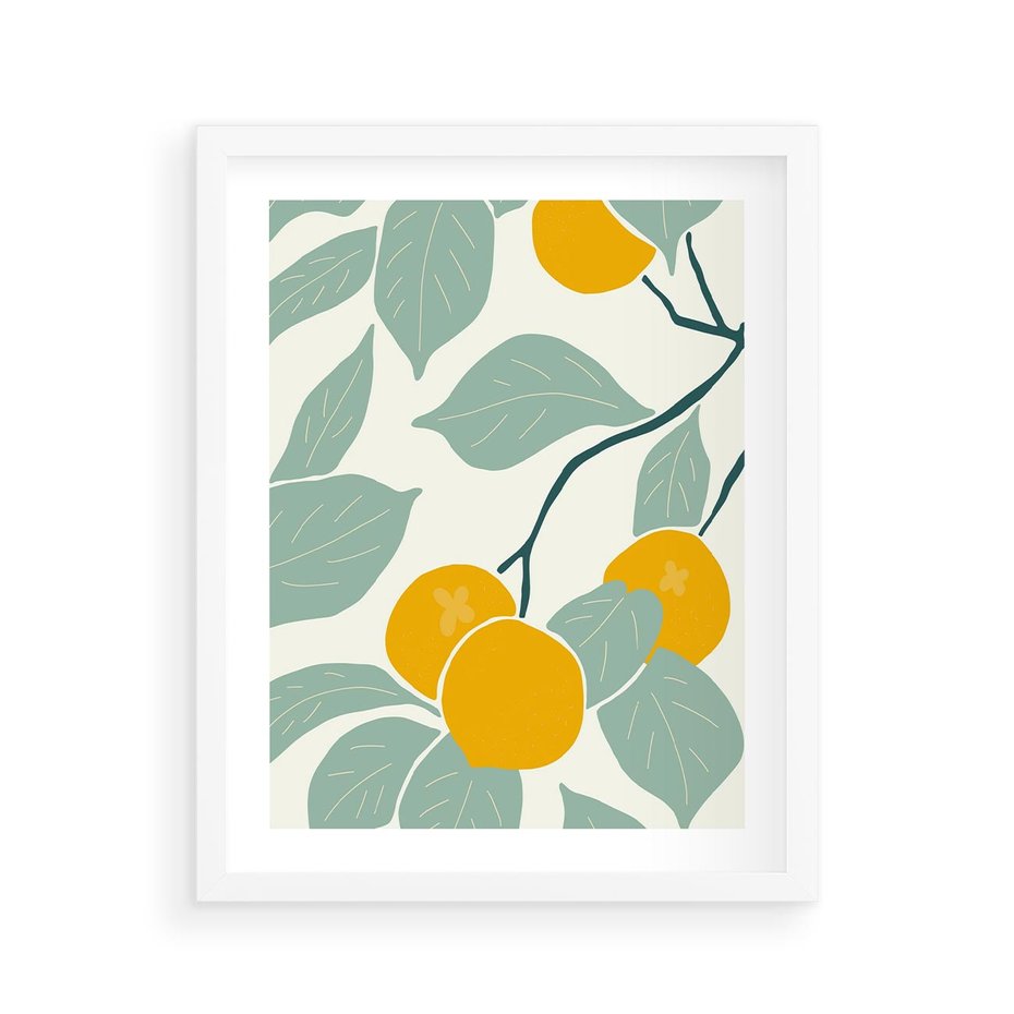 Plakat w ramie 40x50 - Wewnętrzna Melodia - plakat, nowoczesna sztuka - rama biała