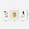 Zestaw obrazy w ramie 40x50 galeria - Kobiece, plakaty, bielizna, garderoba - rama biała