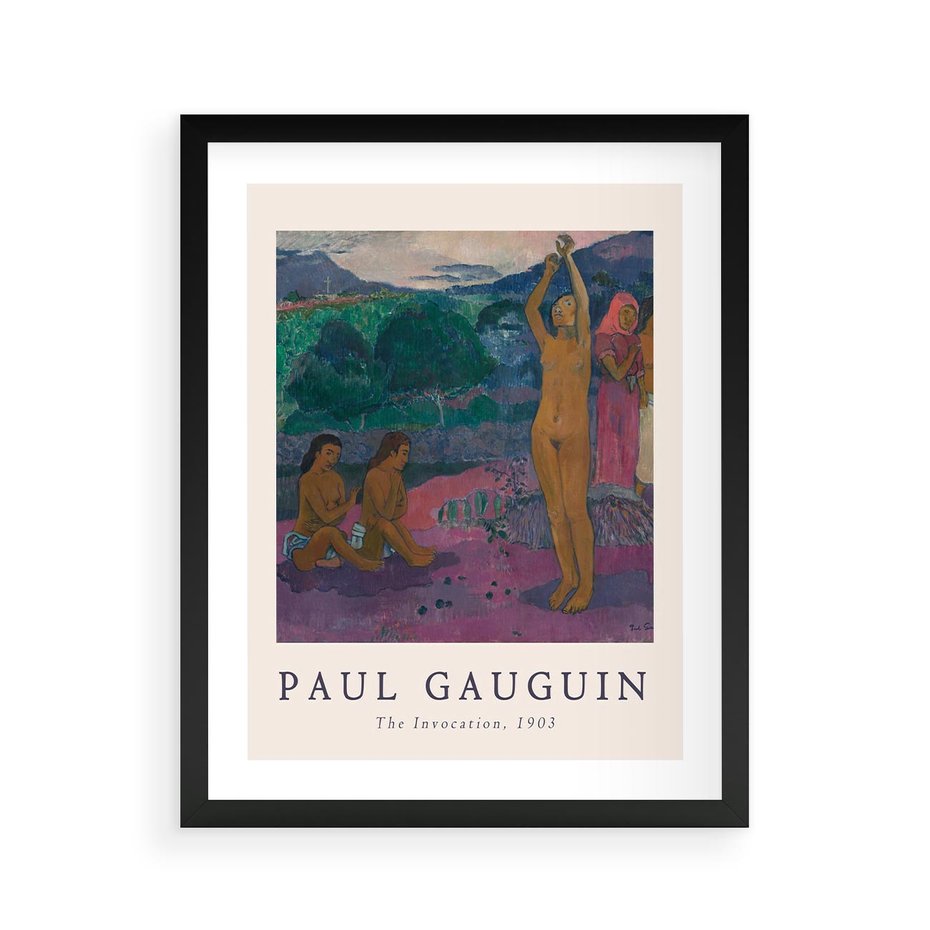 Plakat w ramie 40x50 - Reprodukcja Gauguina: Sztuka Egzotyczna na Plakacie - paul gauguin, plakat - rama czarna