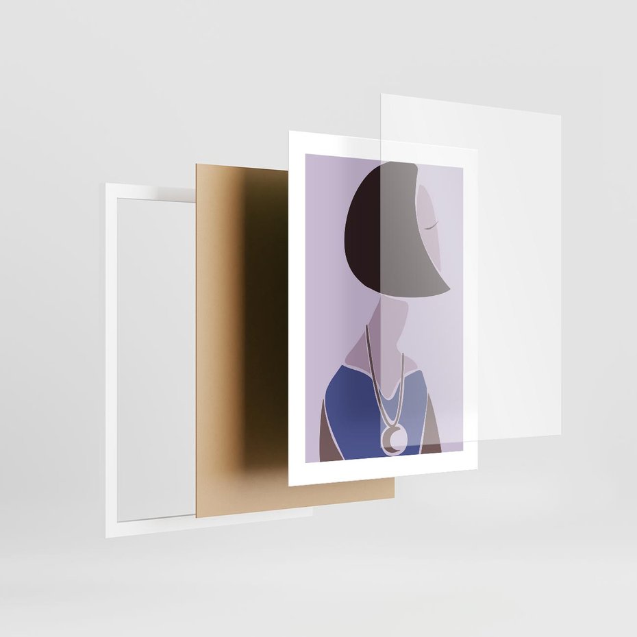 Plakat w ramie 30x40 - Kobieca Esencja - nowoczesny plakat, modern art - rama biała