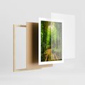 Plakat w ramie 30x40 - Współistnienie z naturą - drzewa, las - rama drewno