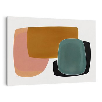 Obraz na płótnie 120x80 - Emocje w akwarelach - geometryczne dziwne kształty, turkusowy