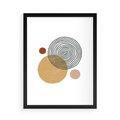 Plakat w ramie 50x70 - Wewnętrzne Formy - koła okręgi, abstrakcyjna nowoczesna sztuka - rama czarna