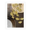 Plakat bez ramy 21x30 - Magia Jesieni - złote, liście