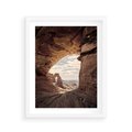 Plakat w ramie 40x50 - Kanionowy Labirynt - pustynia, skały - rama biała