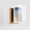 Plakat w ramie 50x70 - Ścieżka na plaży - plaża, ścieżka - rama biała