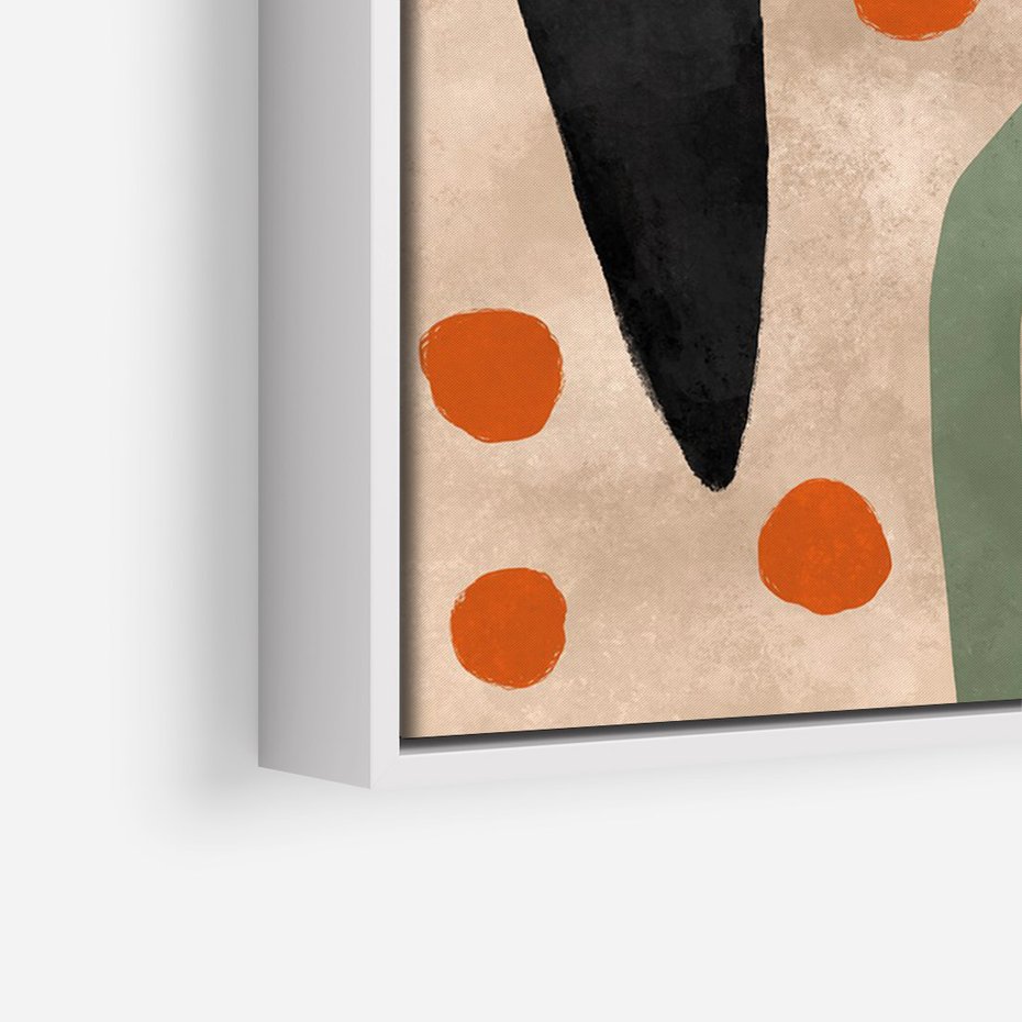 Obraz w ramie 50x70 - Impresje Boho - abstrakcyjny obraz, plakat - rama biała