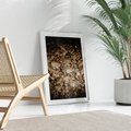 Plakat bez ramy 30x40 - Suchość Liści w Brązowych Tonach - suche liście jesień brąz