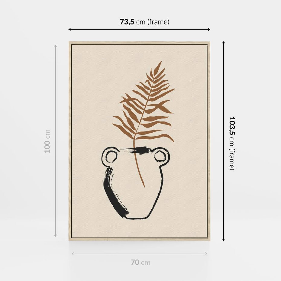 Obraz w ramie 70x100 - Wewnętrzne Opowieści - boho, nowoczesna sztuka - rama drewno