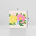 Obraz na płótnie 50x50 - Kwiatowy Uśmiech - kwiaty, akwarela