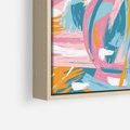 Obraz w ramie 80x80 - Refleksje w krainie abstrakcji - abstrakcja, energiczne pociągnięcia pędzla - rama drewno
